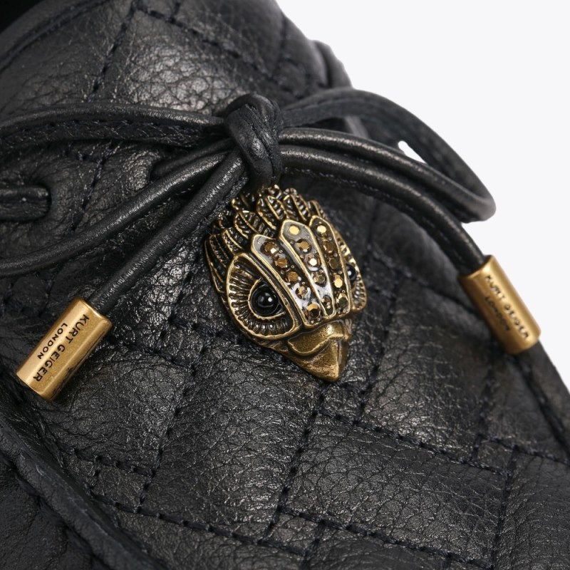 Kurt Geiger London Eagle Moccasin Women's Flat Shoes Black | Malaysia UV56-291