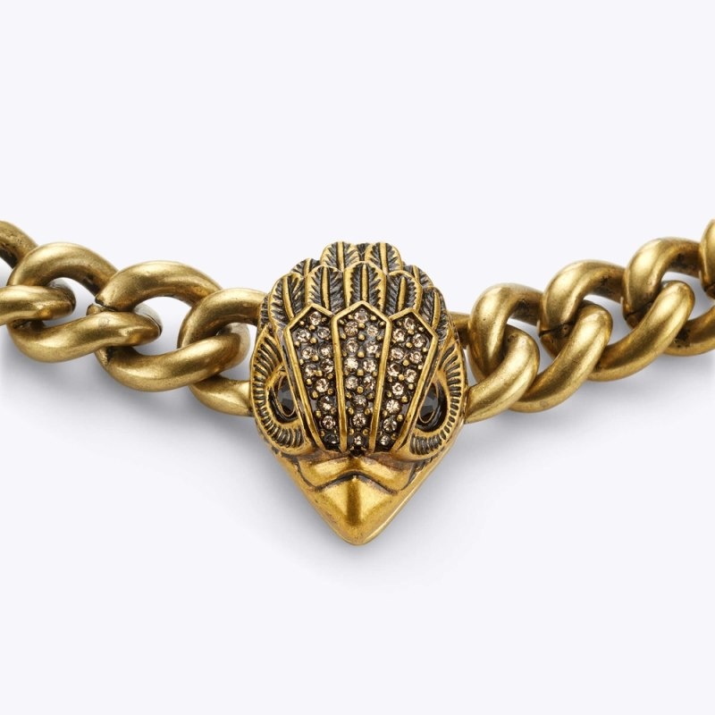 Kurt Geiger London Eagle Necklace Women's Jewelry Gold | Malaysia WM82-601