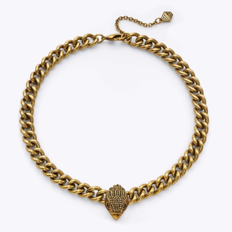 Kurt Geiger London Eagle Necklace Women\'s Jewelry Gold | Malaysia WM82-601