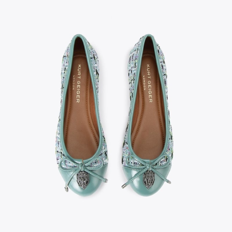 Kurt Geiger London Eagle Women's Ballerina Blue | Malaysia LI12-532