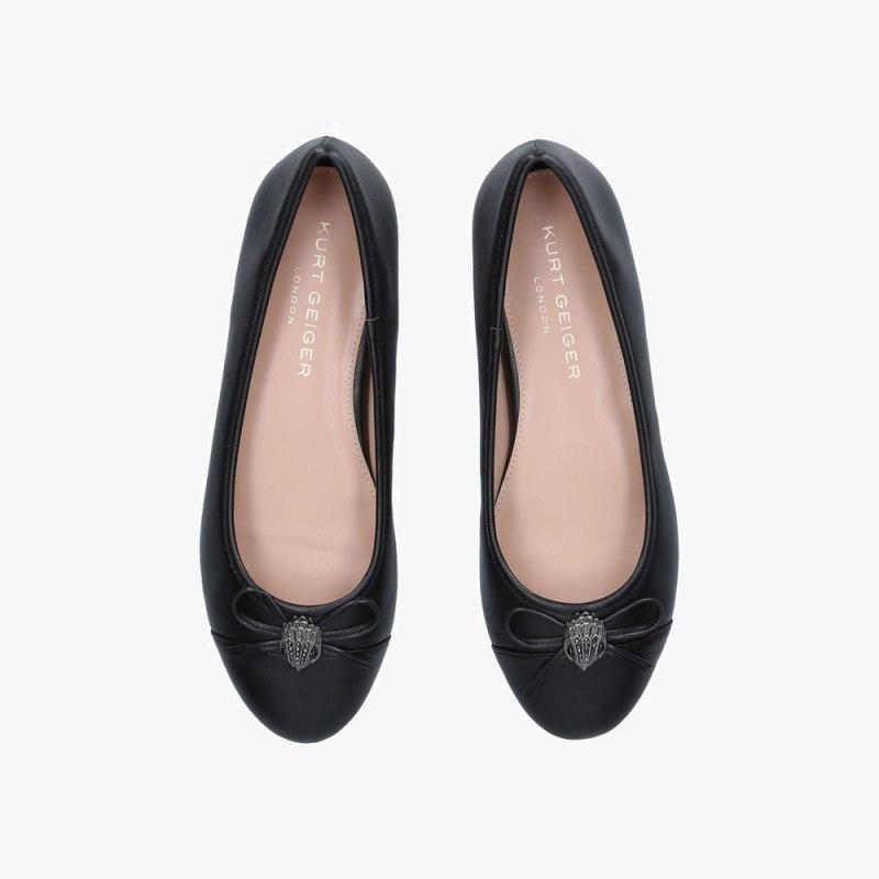Kurt Geiger London Esme Ballet Women's Flat Shoes Black | Malaysia AA57-368
