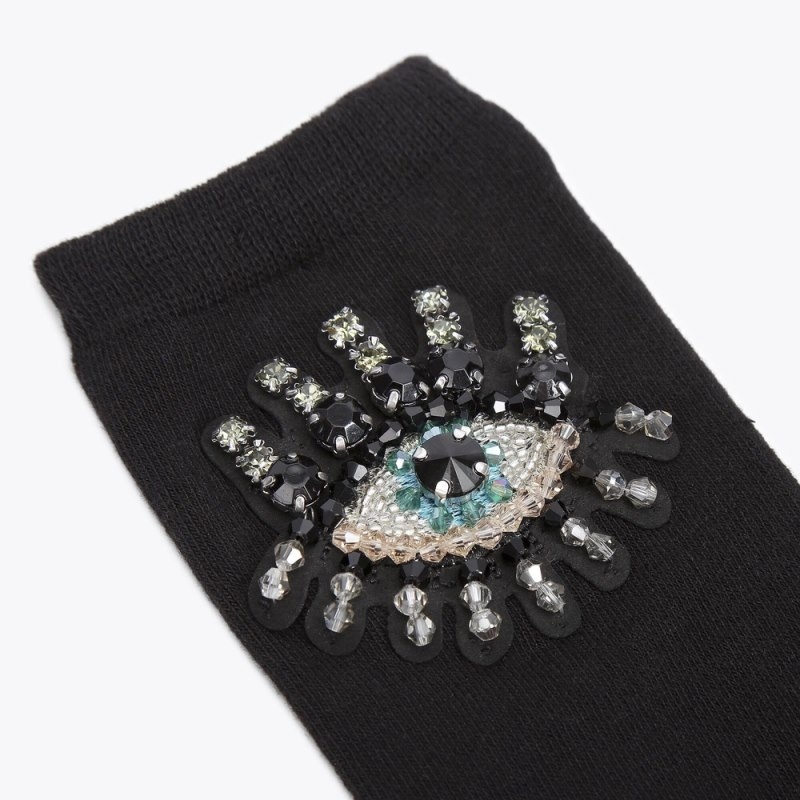 Kurt Geiger London Evil Eye Women's Socks Black | Malaysia TX86-371