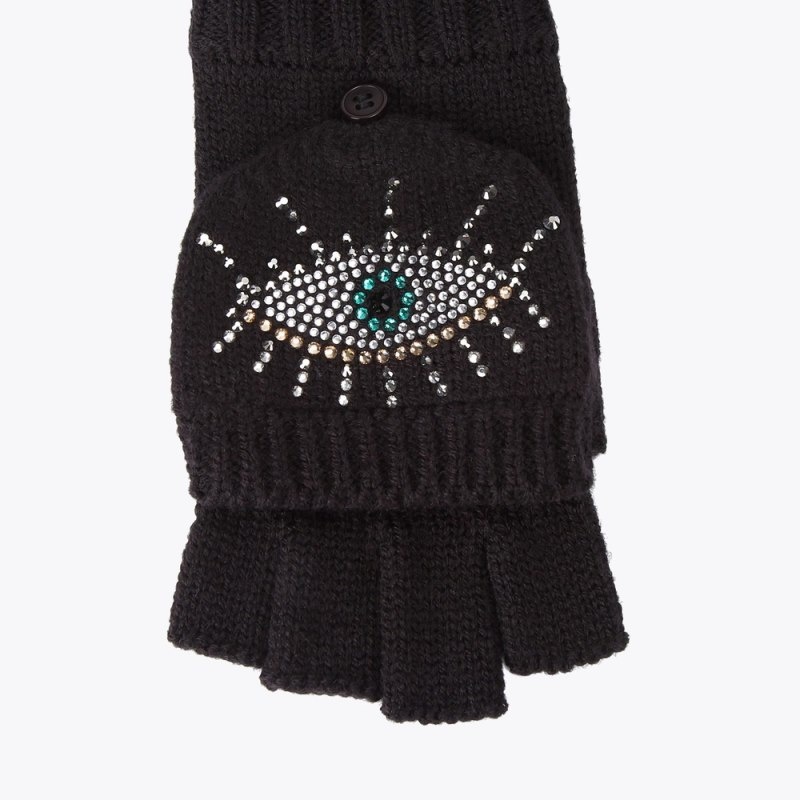 Kurt Geiger London Evil Eye Mitten Women's Gloves Black | Malaysia FL36-911