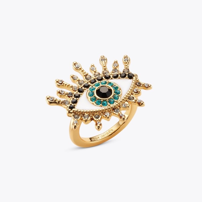 Kurt Geiger London Eye Cocktail Ring Women\'s Jewelry Gold | Malaysia WN13-387