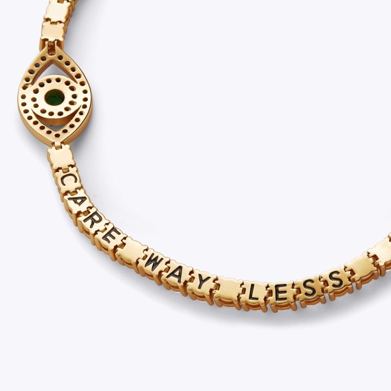 Kurt Geiger London Eye Tennis Bracelet Women's Jewelry Gold | Malaysia YZ34-494