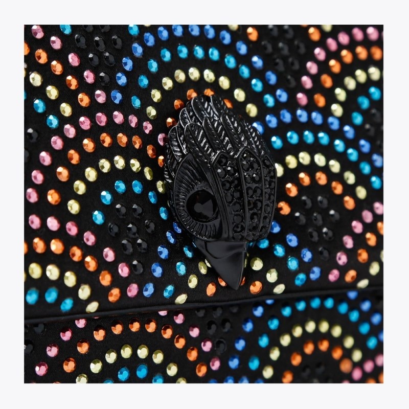 Kurt Geiger London Fabric Kensington Women's Crossbody Bags Black | Malaysia QE91-596