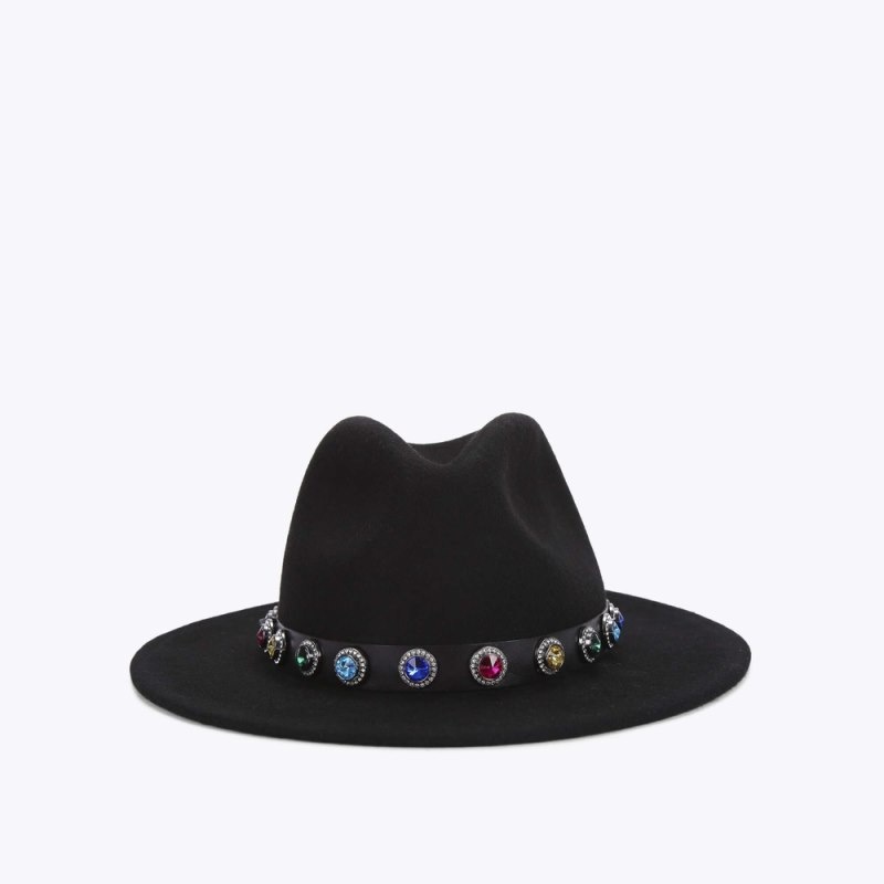 Kurt Geiger London Fedora Octavia Women\'s Hats Black | Malaysia TQ24-781