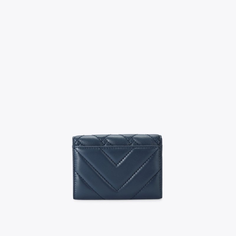 Kurt Geiger London Flap Women's Card Holder Dark Blue | Malaysia YZ80-023