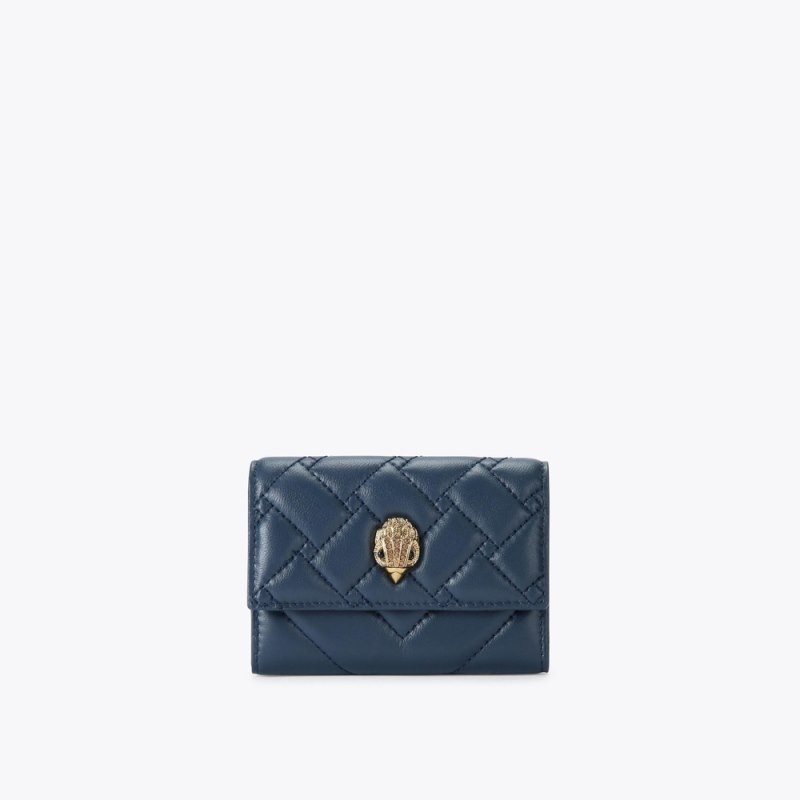 Kurt Geiger London Flap Women\'s Card Holder Dark Blue | Malaysia YZ80-023