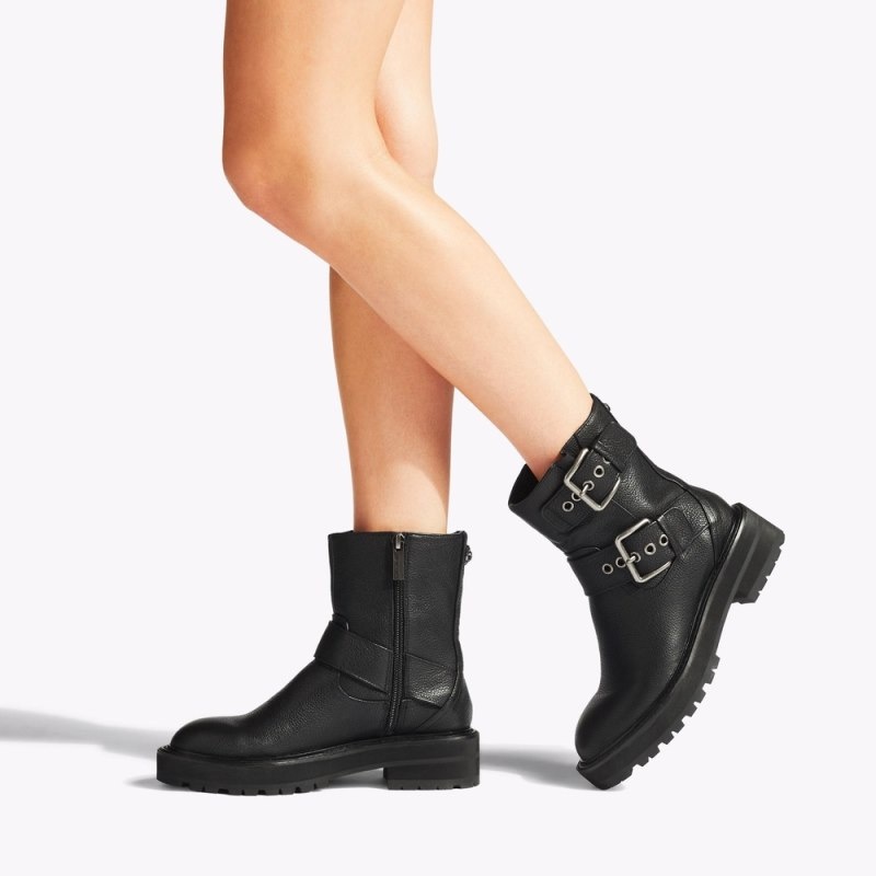 Kurt Geiger London Hackney Biker Women's Boots Black | Malaysia IF85-667