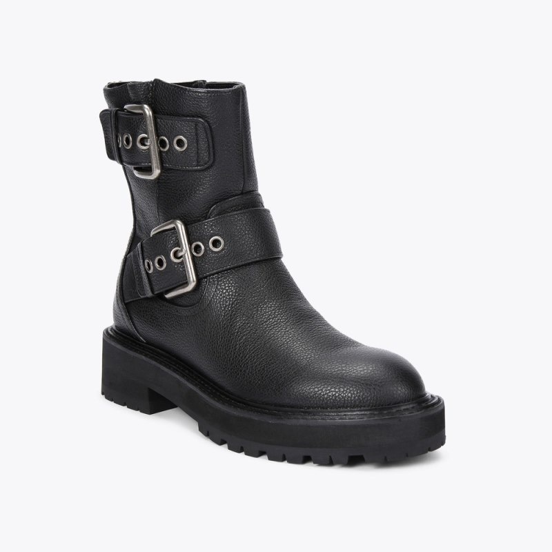 Kurt Geiger London Hackney Biker Women's Boots Black | Malaysia IF85-667