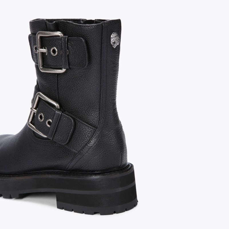 Kurt Geiger London Hackney Biker Women's Boots Black | Malaysia IF85-667