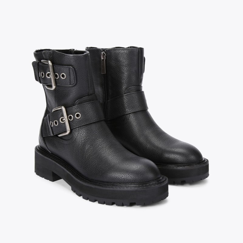 Kurt Geiger London Hackney Biker Women's Boots Black | Malaysia IF85-667