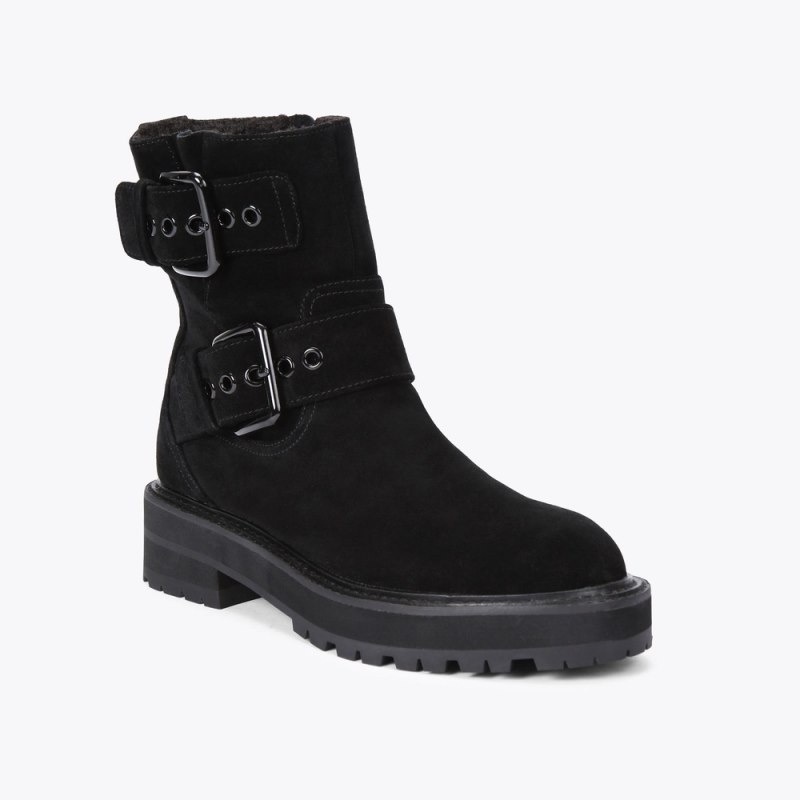 Kurt Geiger London Hackney Biker Women's Boots Black | Malaysia SF64-960