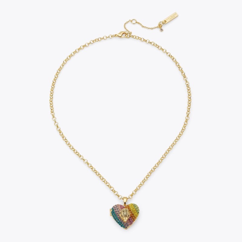 Kurt Geiger London Heart Locket Necklace Women\'s Jewelry Multicolor | Malaysia HS59-417