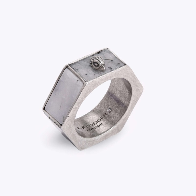 Kurt Geiger London Hexagon Ring Women\'s Jewelry Silver | Malaysia KG76-212