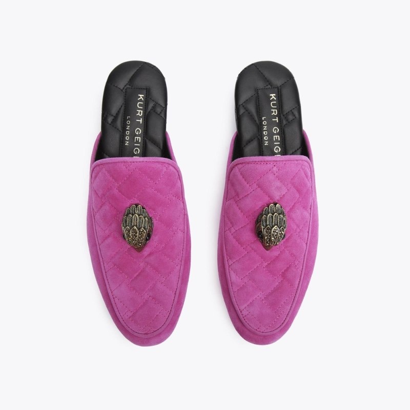 Kurt Geiger London Holly Eagle Mule Women's Flat Shoes Pink | Malaysia EI13-627