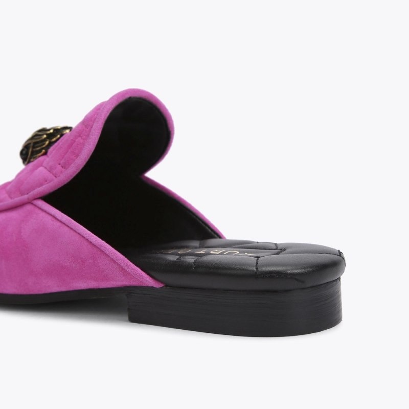 Kurt Geiger London Holly Eagle Mule Women's Flat Shoes Pink | Malaysia EI13-627