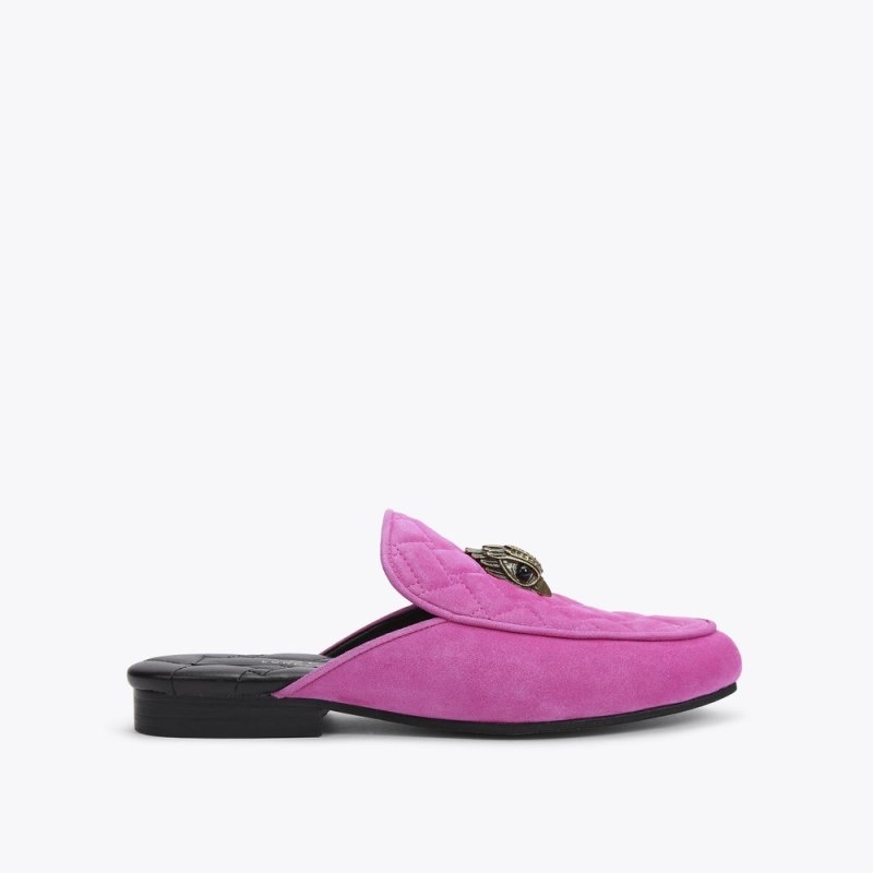 Kurt Geiger London Holly Eagle Mule Women\'s Flat Shoes Pink | Malaysia EI13-627