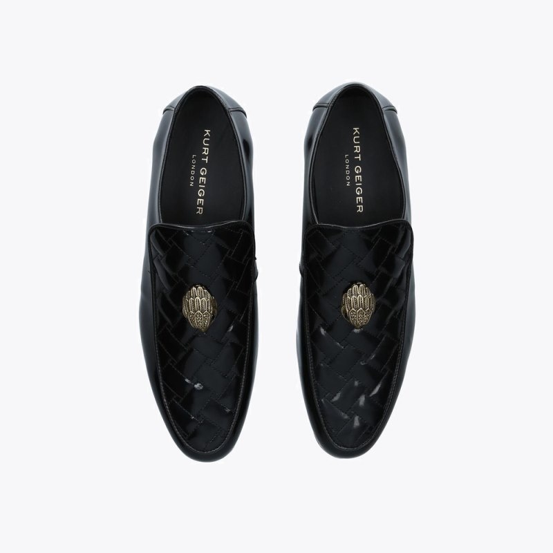 Kurt Geiger London Hugh Eagle Loafer Men's Dress Shoes Black | Malaysia DV88-987