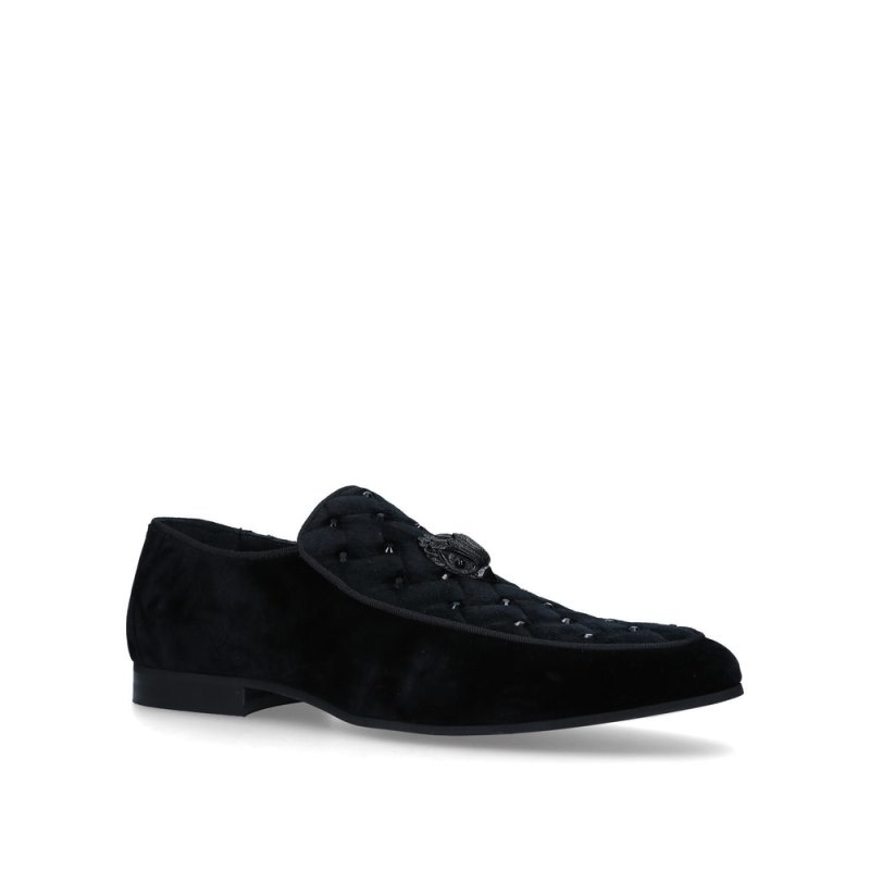 Kurt Geiger London Hugh Eagle Stud Men's Loafers Black | Malaysia YY40-675