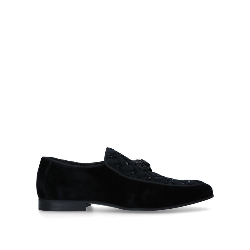 Kurt Geiger London Hugh Eagle Stud Men\'s Loafers Black | Malaysia YY40-675