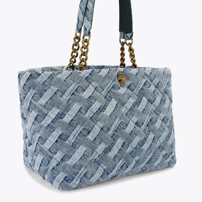 Kurt Geiger London Kensington Soft Women's Shopper Bag Denim | Malaysia RZ72-244