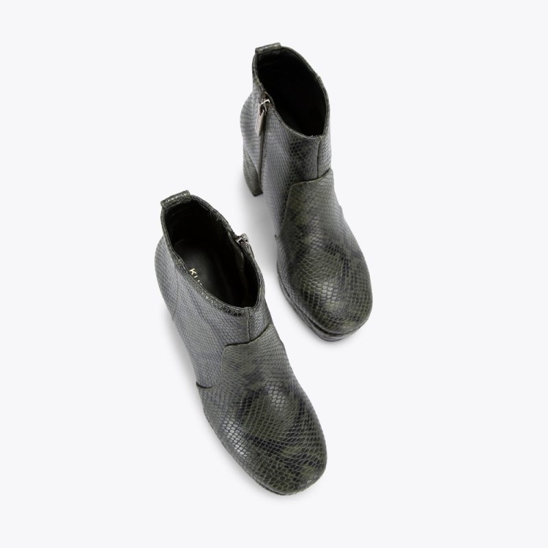 Kurt Geiger London Kensington Platform Women's Ankle Boots Green | Malaysia OX41-240
