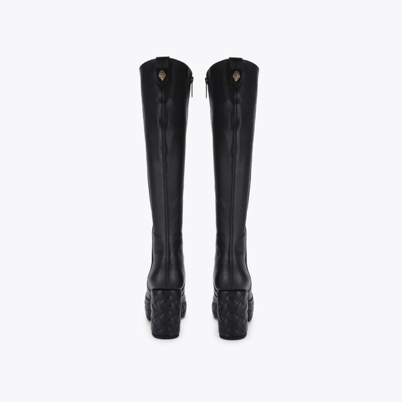 Kurt Geiger London Kensington Platform Women's Knee-High Boots Black | Malaysia YI45-480