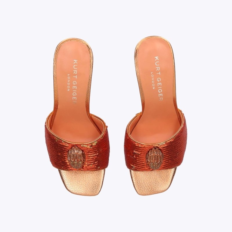 Kurt Geiger London Kensington Mule Women's Heels Orange | Malaysia AO24-468