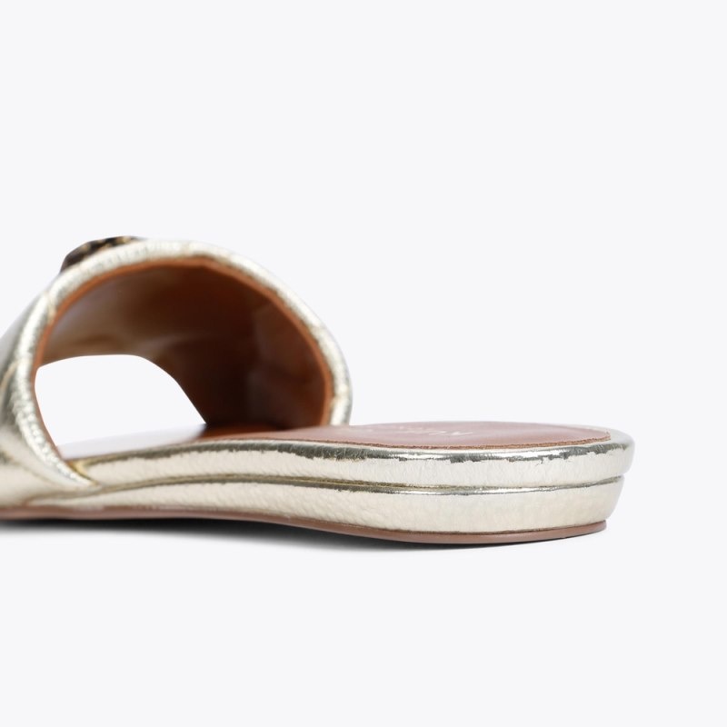 Kurt Geiger London Kensington Women's Sandals Gold | Malaysia AN14-070