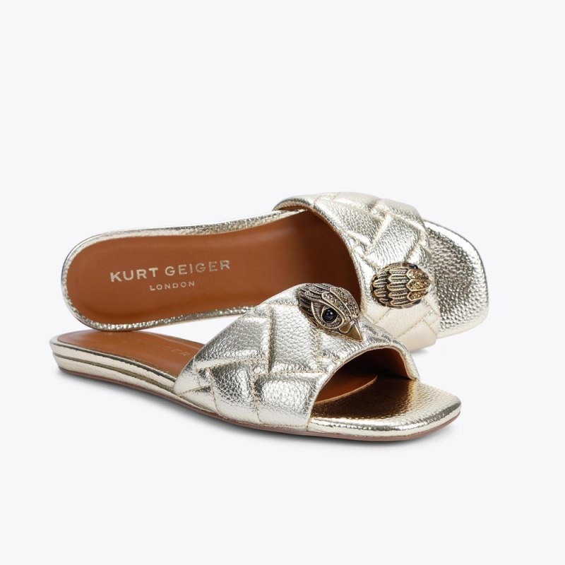 Kurt Geiger London Kensington Women's Sandals Gold | Malaysia AN14-070