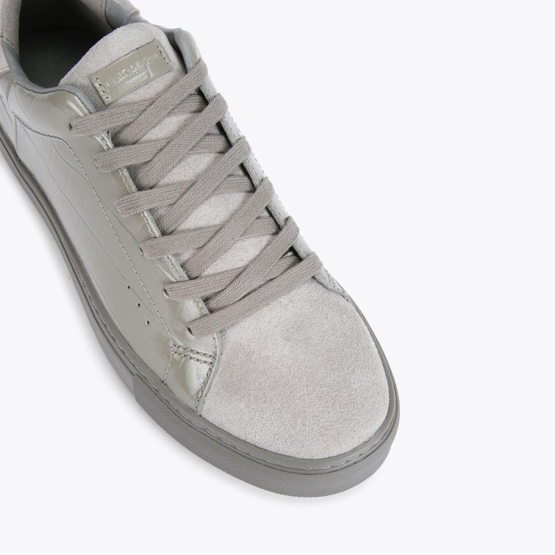 Kurt Geiger London Laney Croc Men's Trainers Grey | Malaysia QL87-269