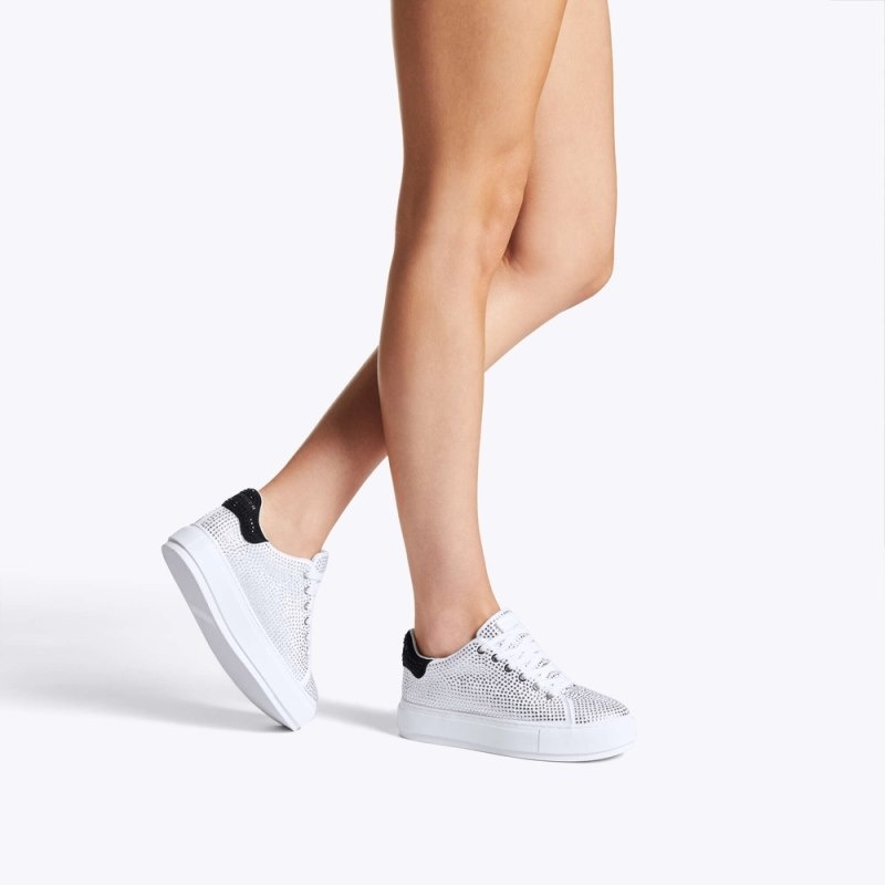 Kurt Geiger London Laney Crystal Women's Trainers White | Malaysia UJ93-532