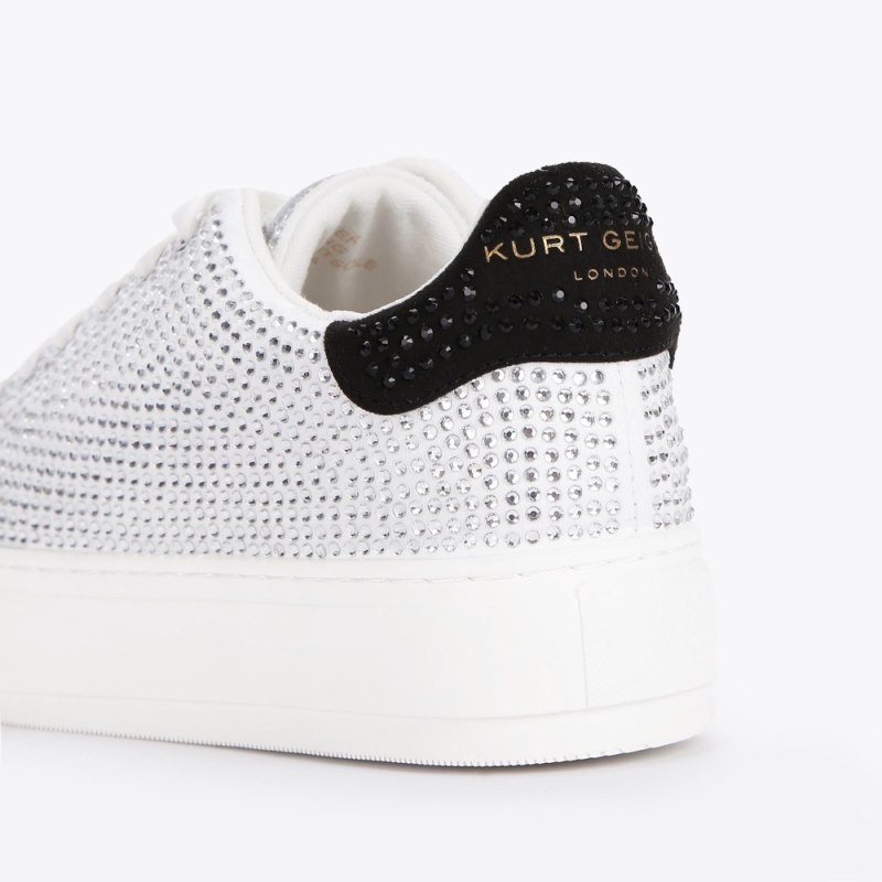 Kurt Geiger London Laney Crystal Women's Trainers White | Malaysia UJ93-532