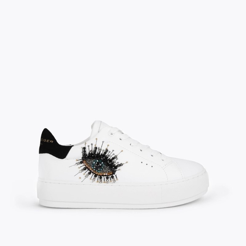 Kurt Geiger London Laney Eye Women\'s Trainers White | Malaysia AC17-502