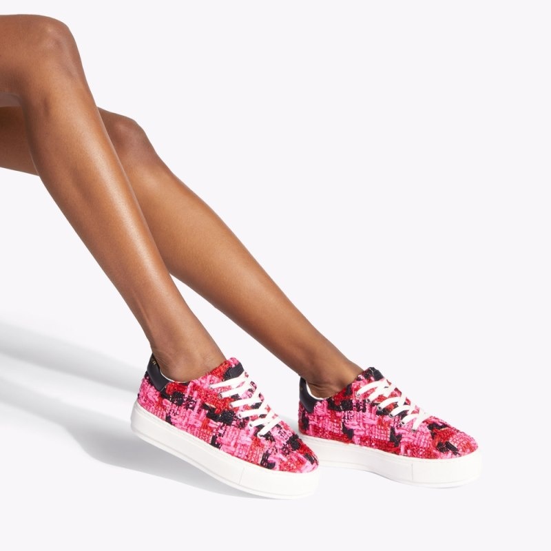 Kurt Geiger London Laney Tweed Women's Trainers Fushia | Malaysia VW27-231