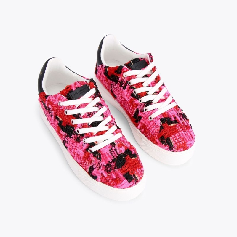 Kurt Geiger London Laney Tweed Women's Trainers Fushia | Malaysia VW27-231