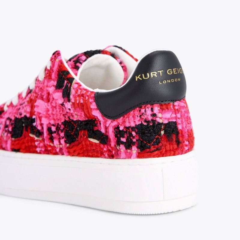 Kurt Geiger London Laney Tweed Women's Trainers Fushia | Malaysia VW27-231