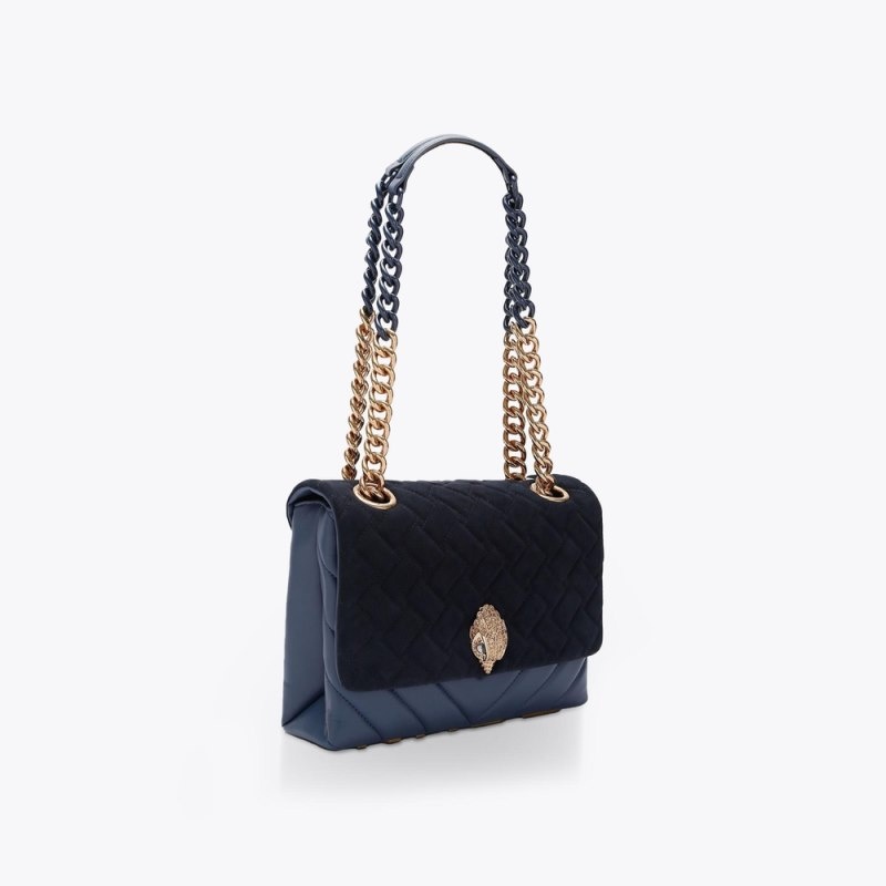 Kurt Geiger London Large Kurt Kensington Women's Crossbody Bags Dark Blue | Malaysia JS81-890