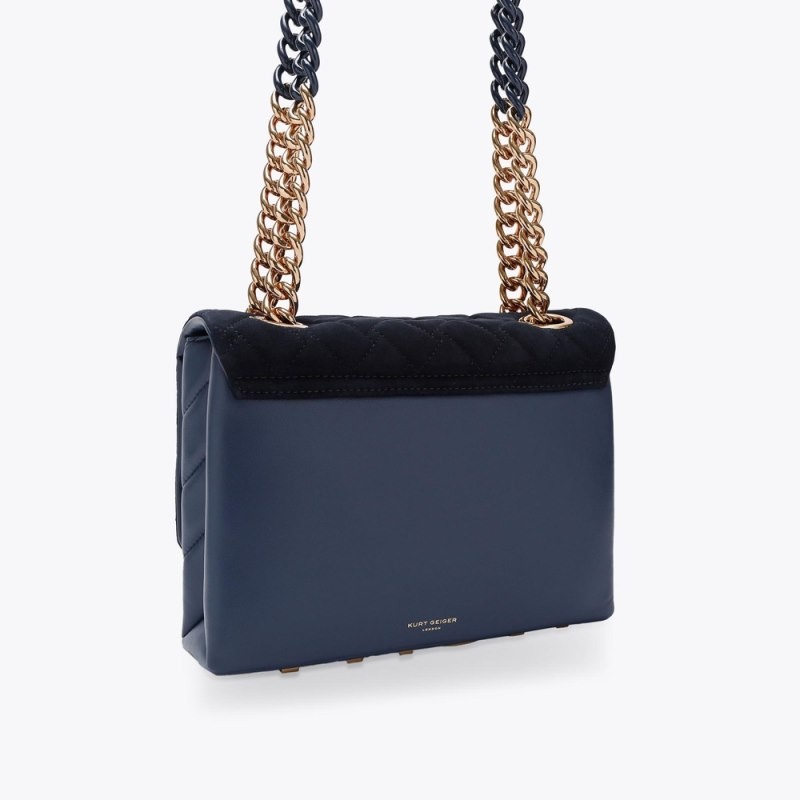 Kurt Geiger London Large Kurt Kensington Women's Crossbody Bags Dark Blue | Malaysia JS81-890