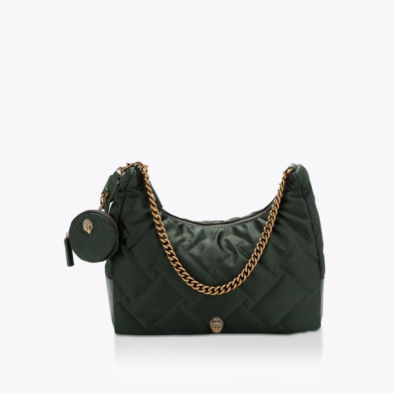 Kurt Geiger London Large Recycled Hobo Women\'s Crossbody Bags Dark Green | Malaysia BV01-927