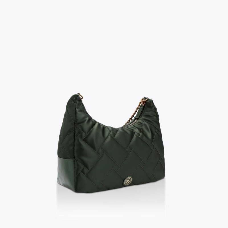 Kurt Geiger London Large Recycled Hobo Women's Shoulder Bags Dark Green | Malaysia ZO27-590