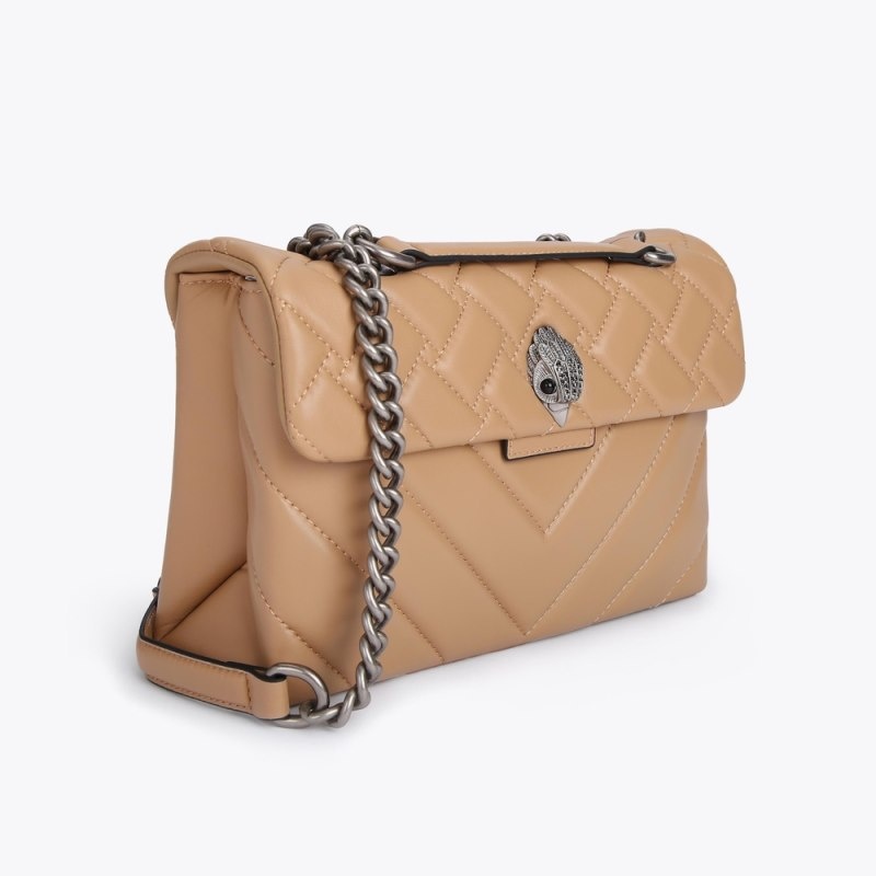 Kurt Geiger London Leather Kensington Women's Crossbody Bags Camel | Malaysia BM11-726