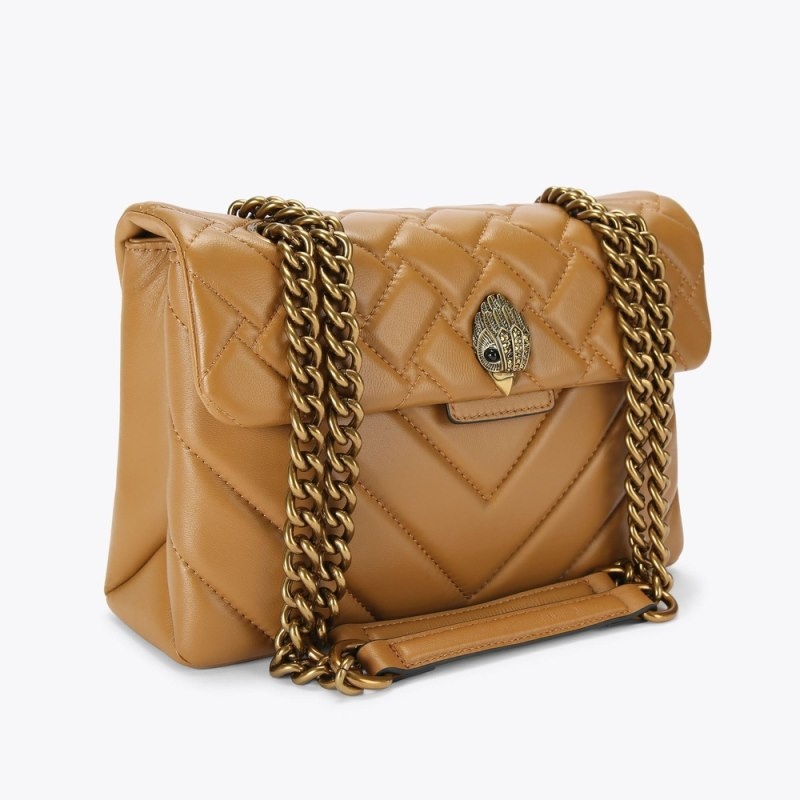 Kurt Geiger London Leather Kensington Women's Crossbody Bags Brown | Malaysia OR27-525