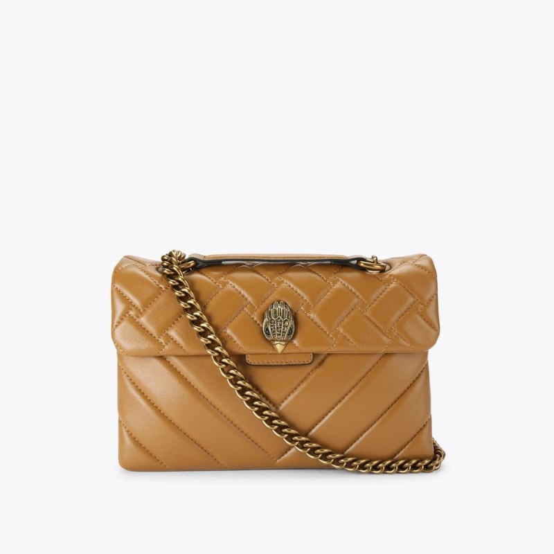 Kurt Geiger London Leather Kensington Women\'s Crossbody Bags Brown | Malaysia OR27-525