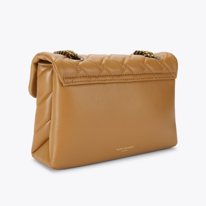 Kurt Geiger London Leather Kensington Women's Shoulder Bags Brown | Malaysia BO20-617