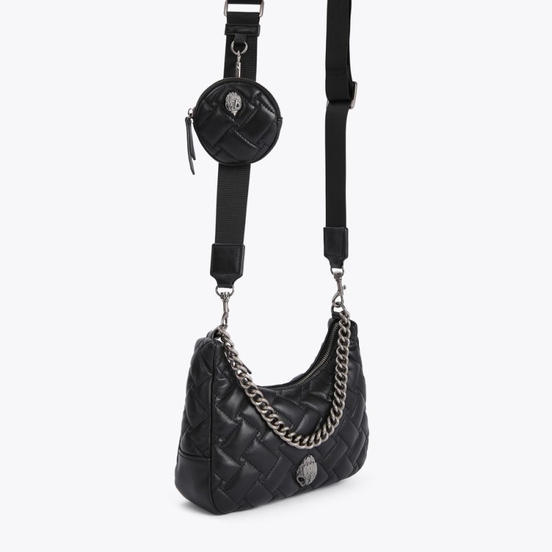 Kurt Geiger London Leather Multi Women's Crossbody Bags Black | Malaysia AY94-461