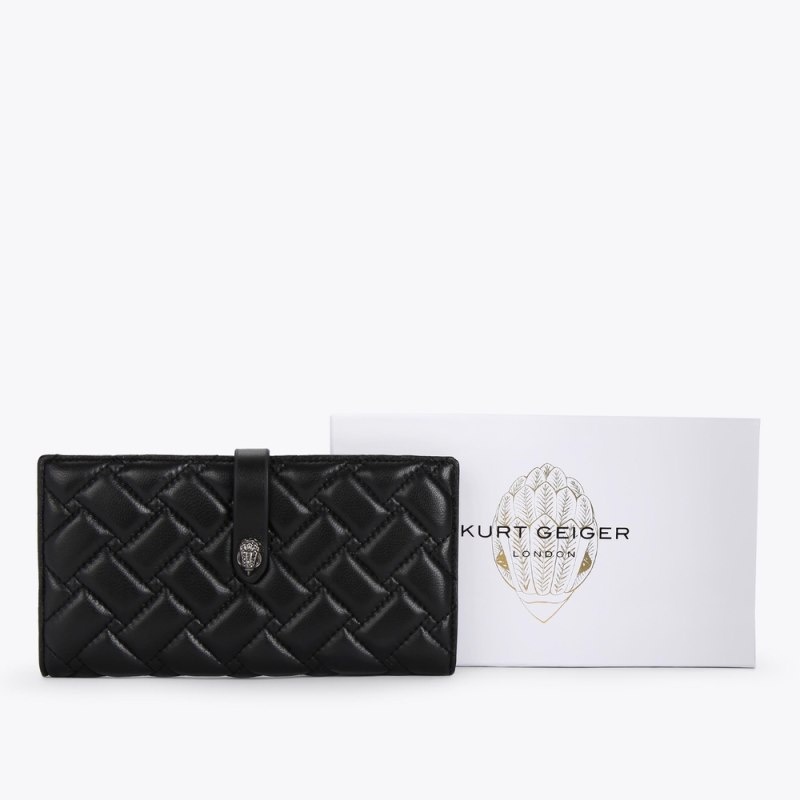 Kurt Geiger London Leather Soft Women's Wallets Black | Malaysia CX25-432