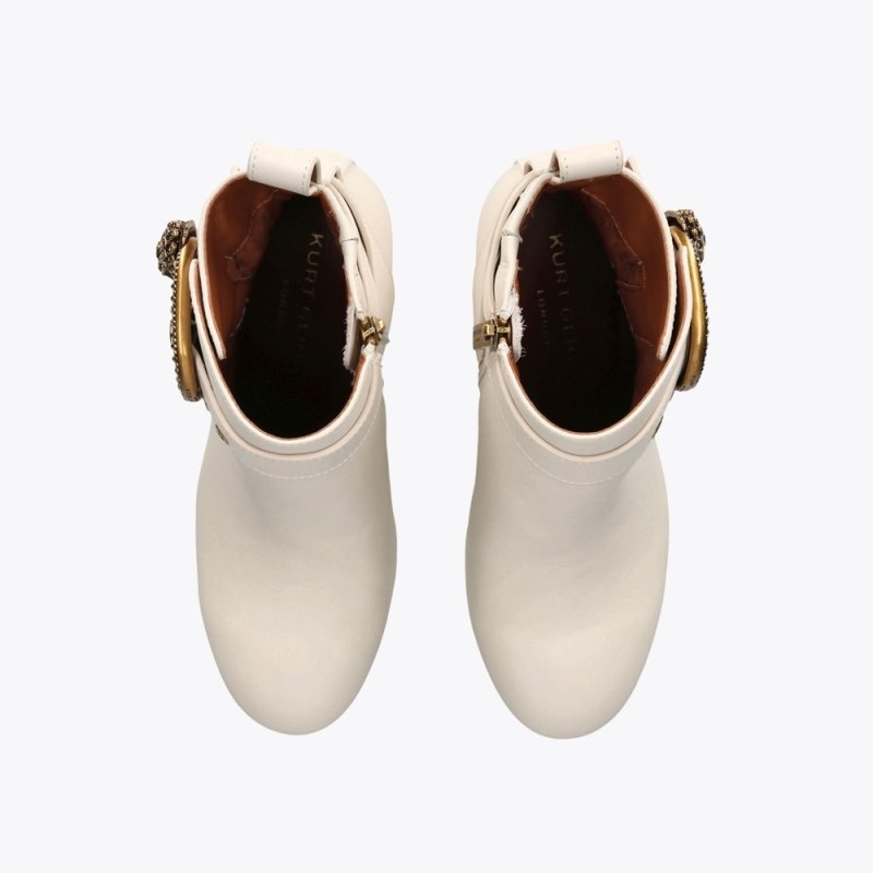 Kurt Geiger London Mayfair Women's Ankle Boots White | Malaysia YT68-673